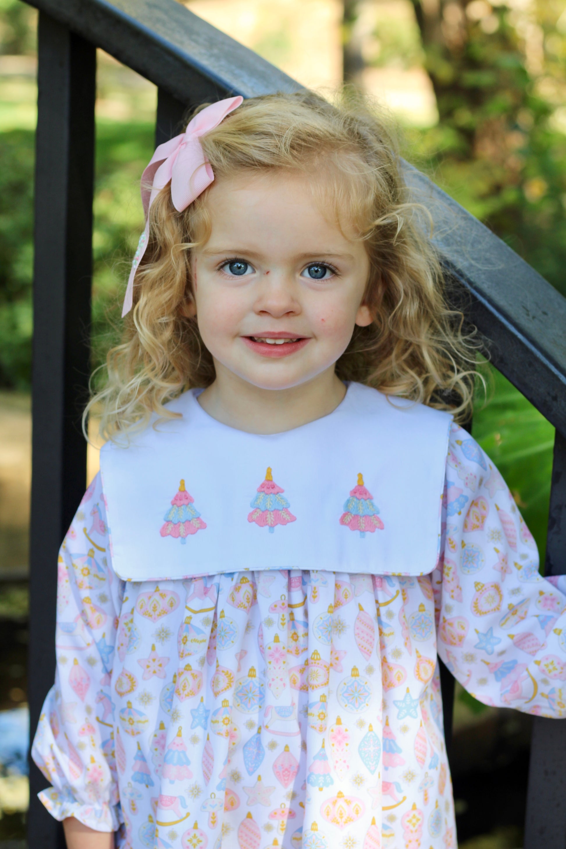 christmas dress kids Bayou Wonderland Organic Cotton Christmas Dress for Kids