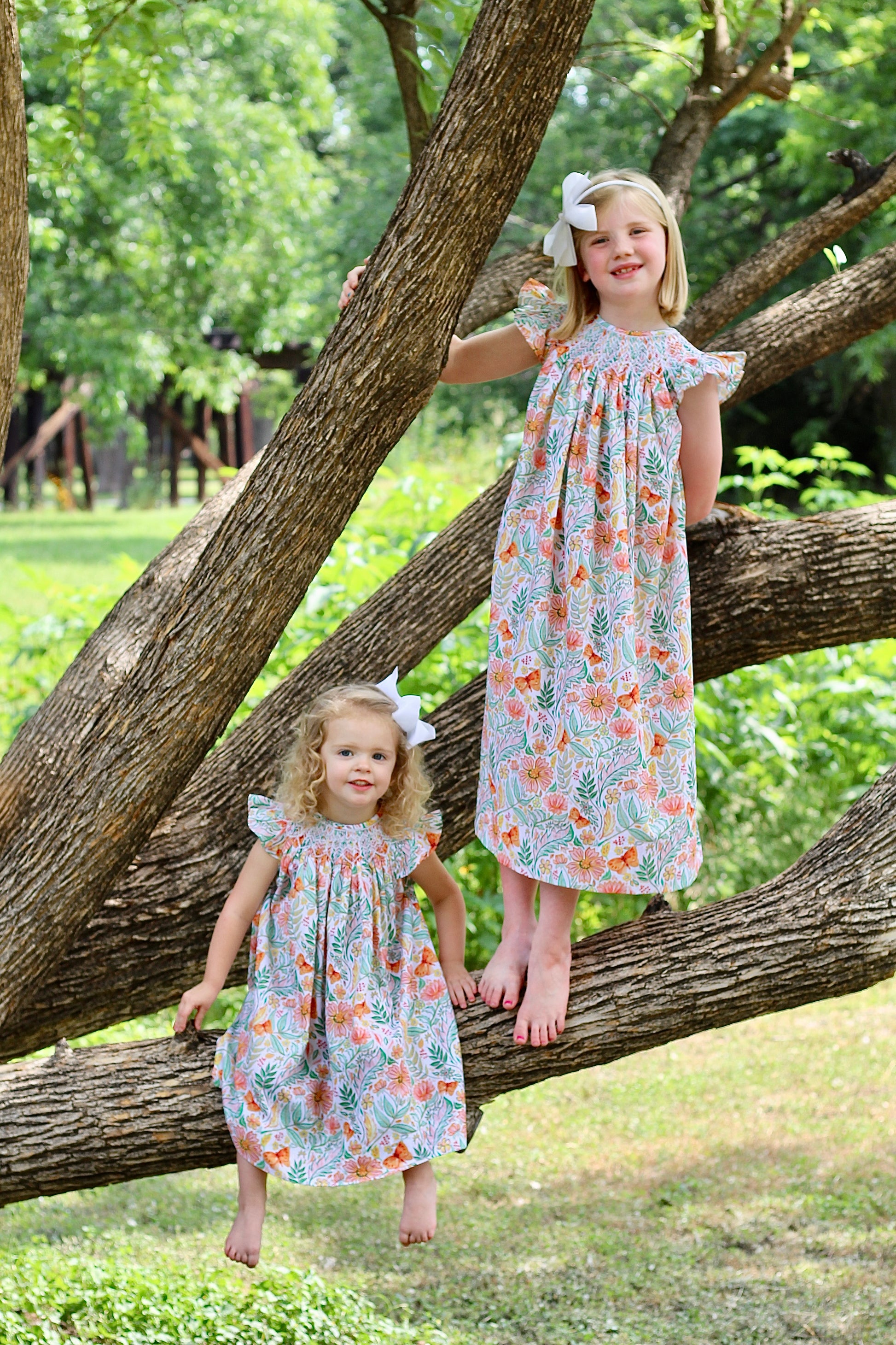 Butterfly Collection Toddler + Girls Smocked Long Dress Mary Mae Kids Butterfly Collection Toddler + Girls Smocked Long Dress Mary Mae Kids