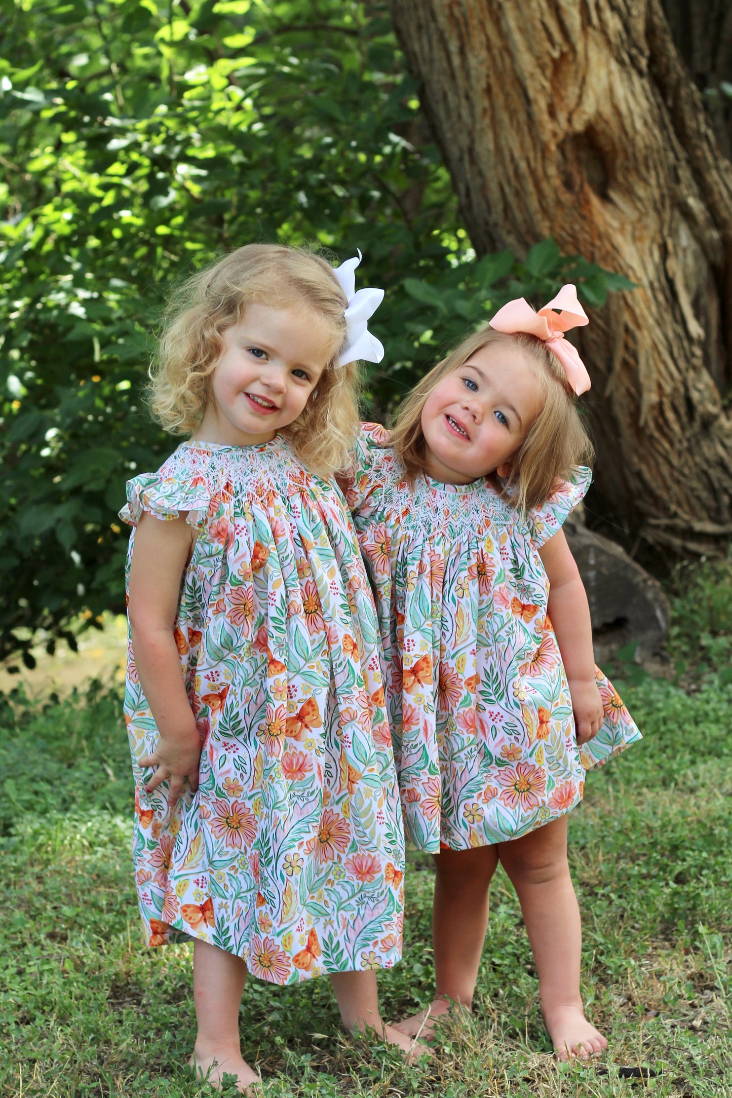 Butterfly Collection Toddler + Girls Smocked Long Dress