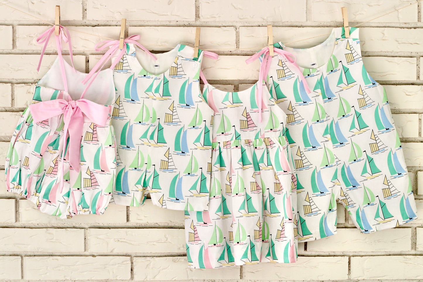 Sailboat Collection Toddler + Girls Bow Dress