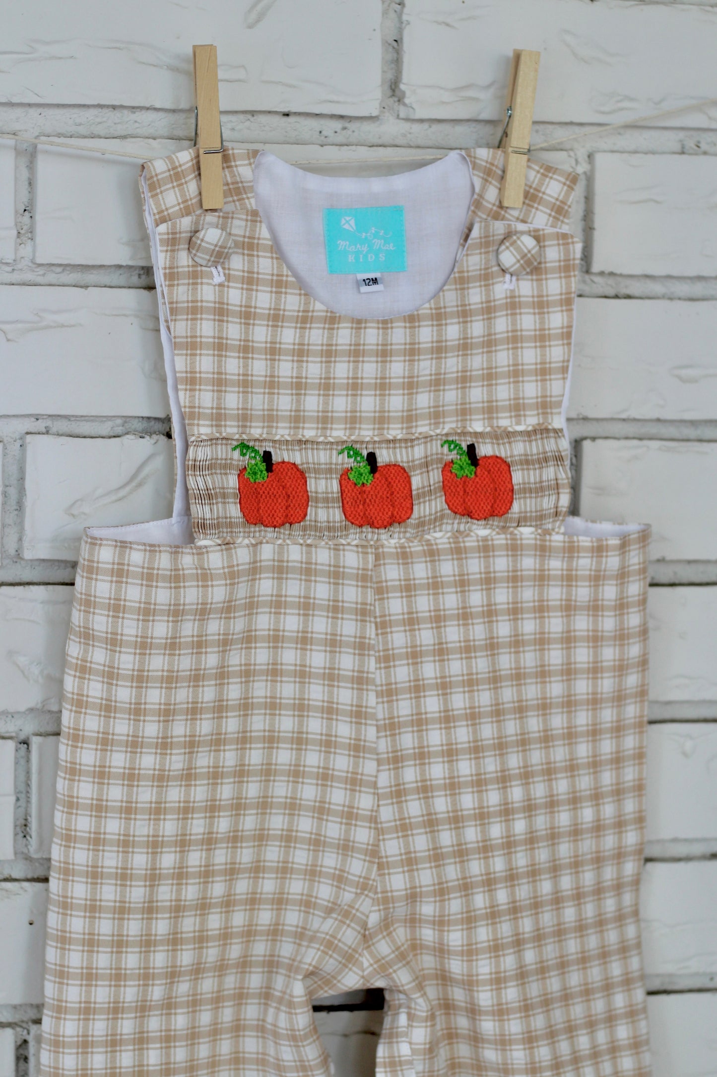 Pumpkin Collection Boys Smocked Longall