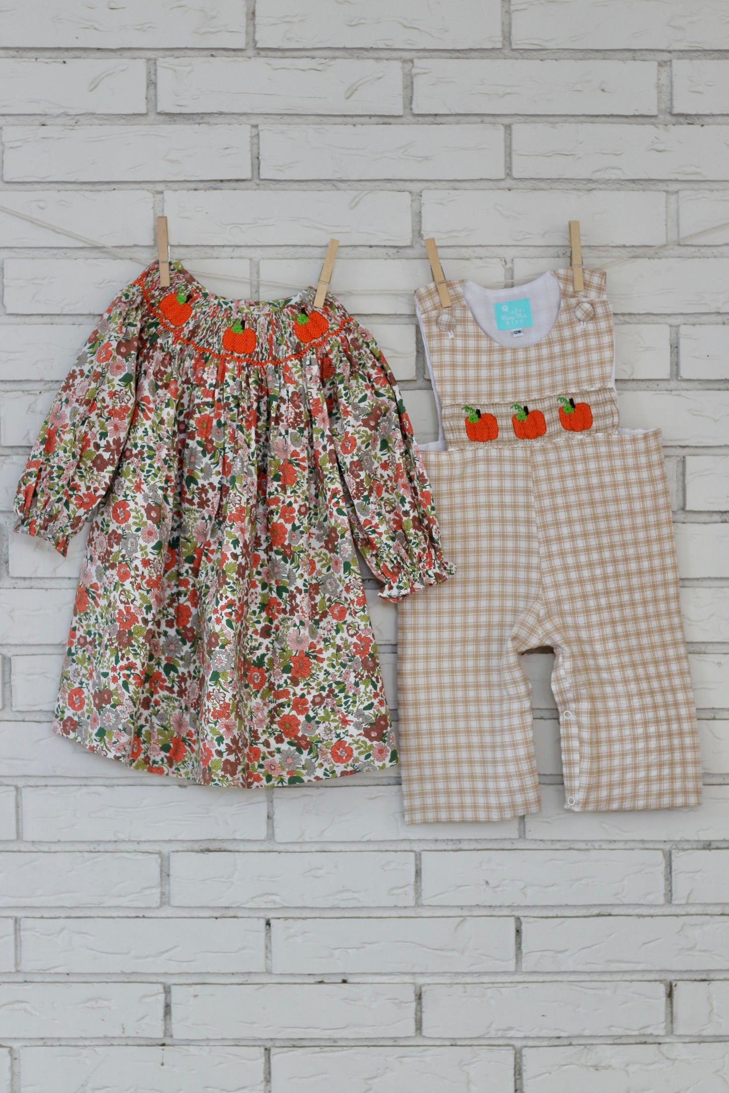 Pumpkin Collection Boys Smocked Longall