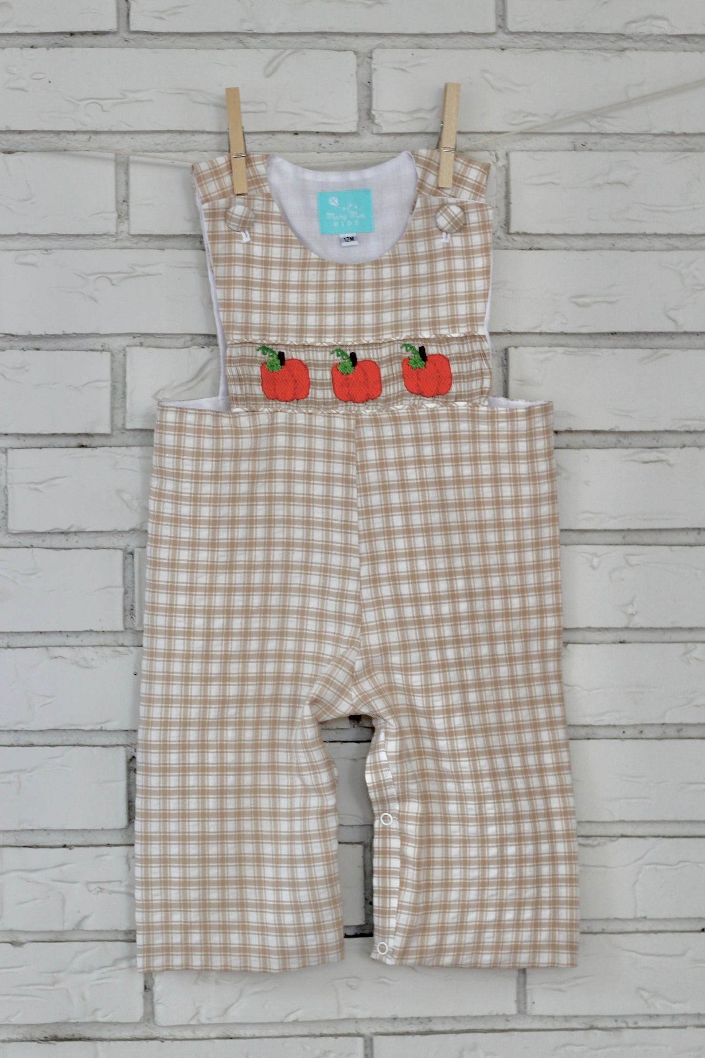 Pumpkin Collection Boys Smocked Longall