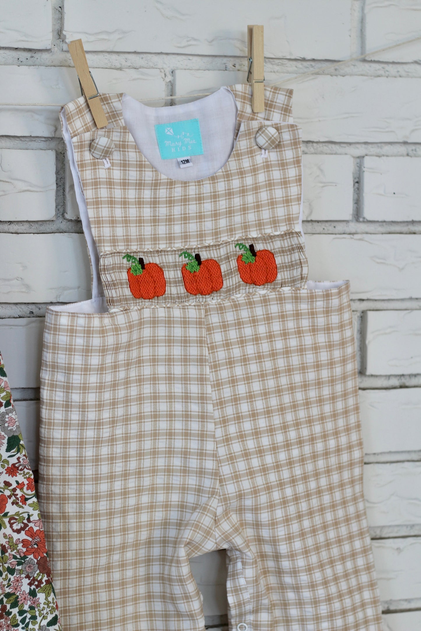 Pumpkin Collection Boys Smocked Longall