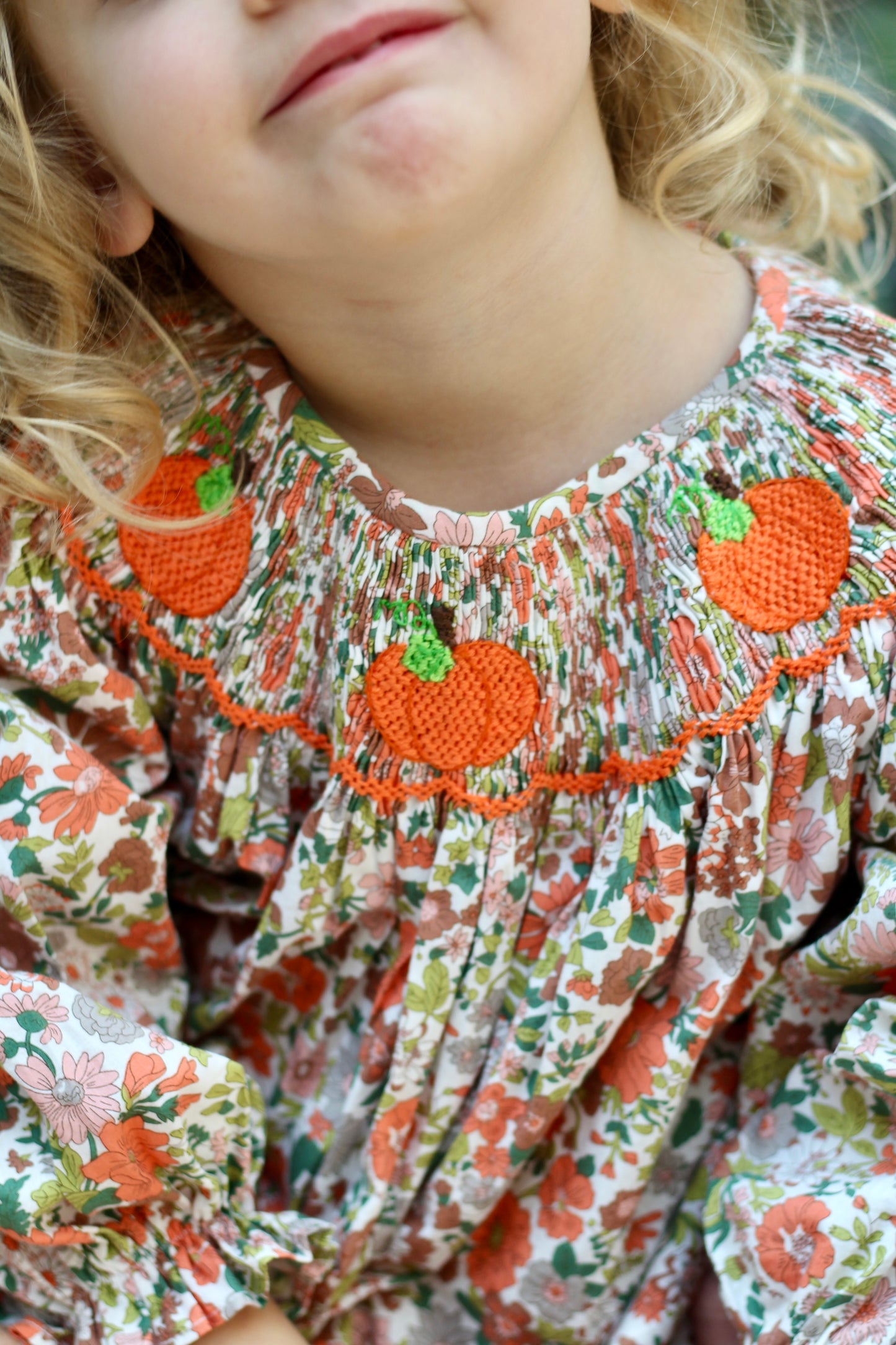 Pumpkin Collection Girls Smocked Dress